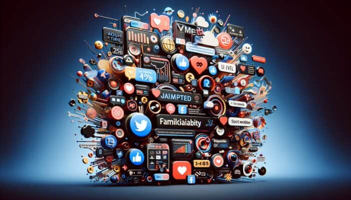 A vibrant TikTok interface with a custom challenge, users engaging, colorful brand elements, and storytelling visuals.