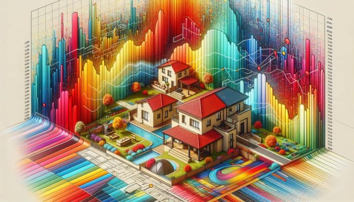 A colourful map of Boksburg showing entry-level home prices and economic factors affecting them.